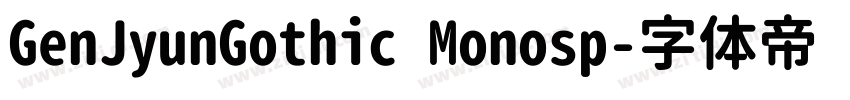 GenJyunGothic Monosp字体转换